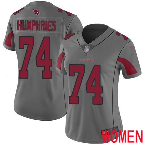 Arizona Cardinals Limited Silver Women D.J. Humphries Jersey NFL Football #74 Inverted Legend